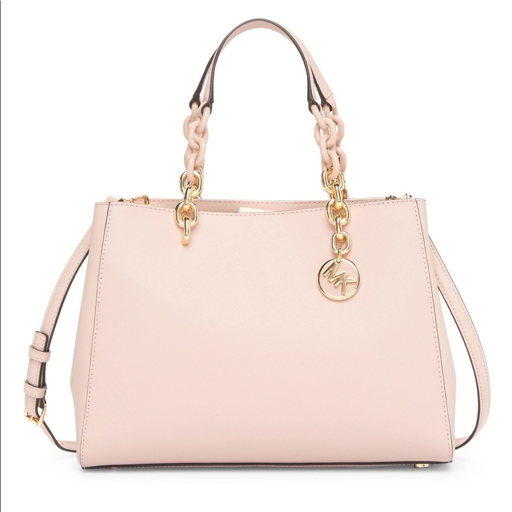 NWT Michael Kors Cynthia Medium Leather Satchel